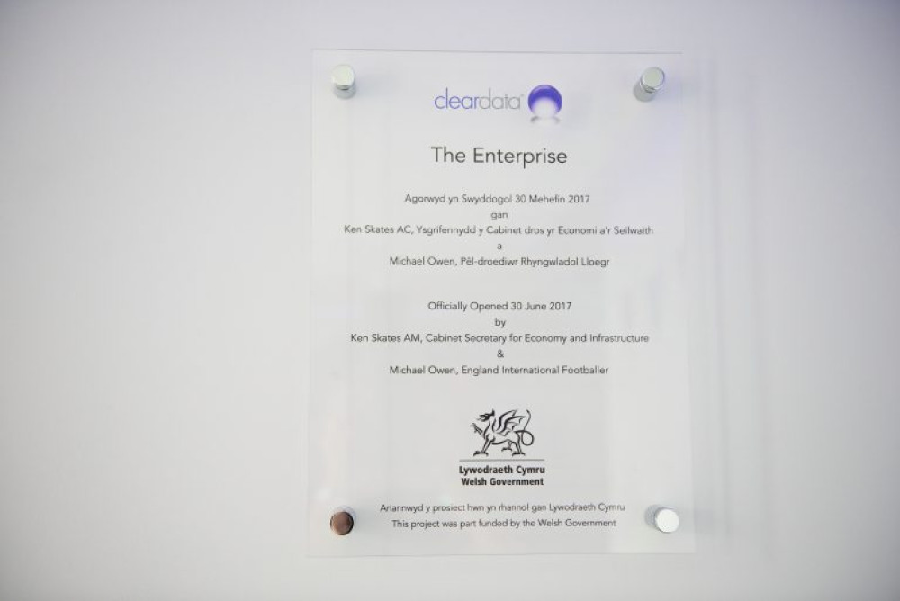 Opening of Cleardata Facility Plaque